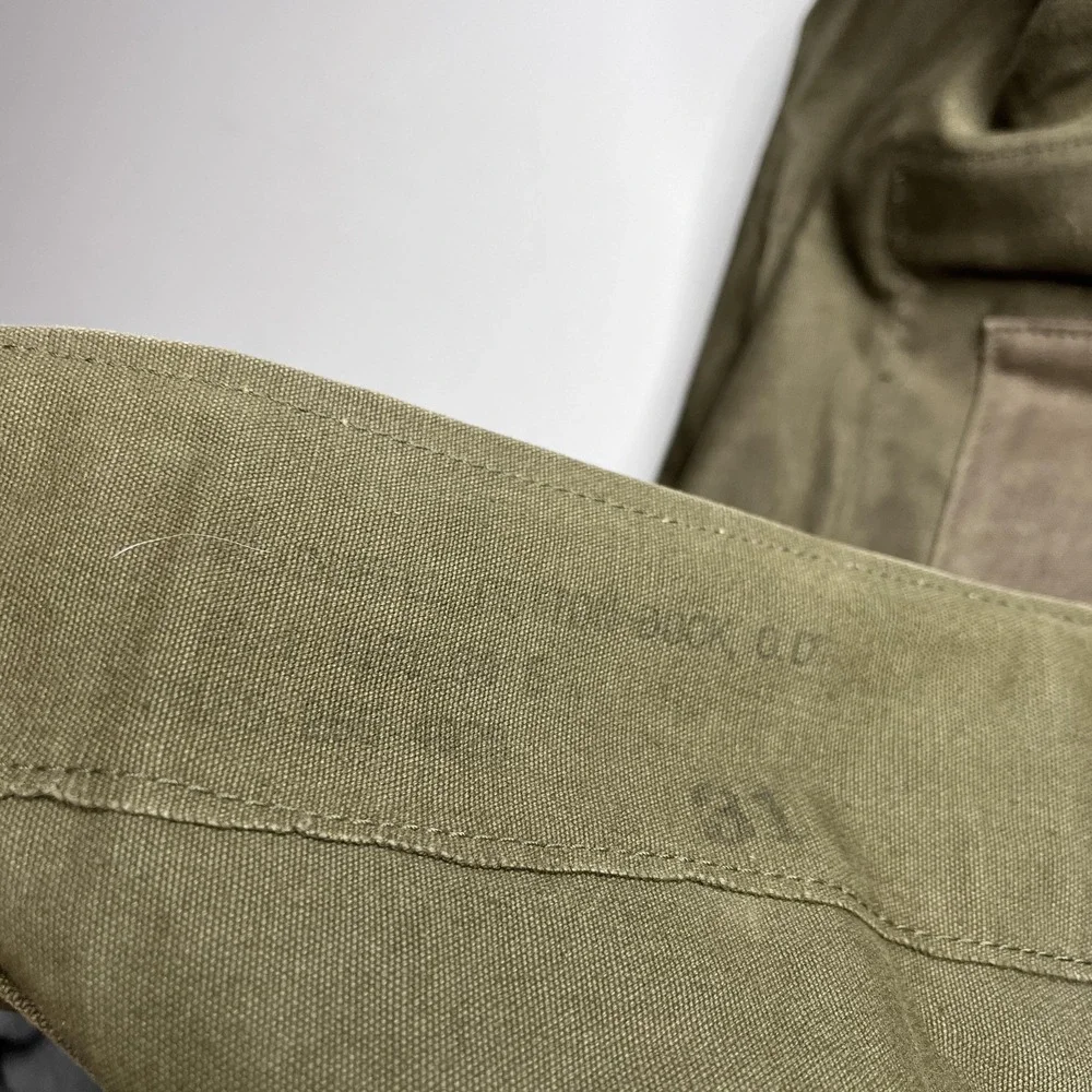 60s Vintage US Military Barracks Duffel Bag OD Green Canvas USGI USA Name Marked